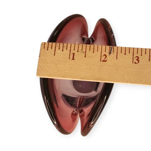 MCM Vintage Murano Seguso Dalla Venezia Purple Glass Clamshell Trinket MINT Cond - Picture 9 of 9